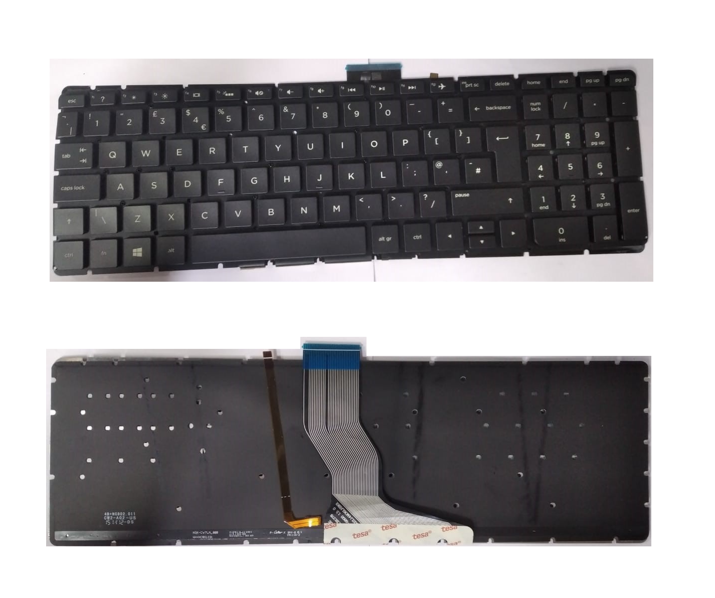 Hp Ab Laptop Keyboard Without Frame With Backlit Uk Version Black