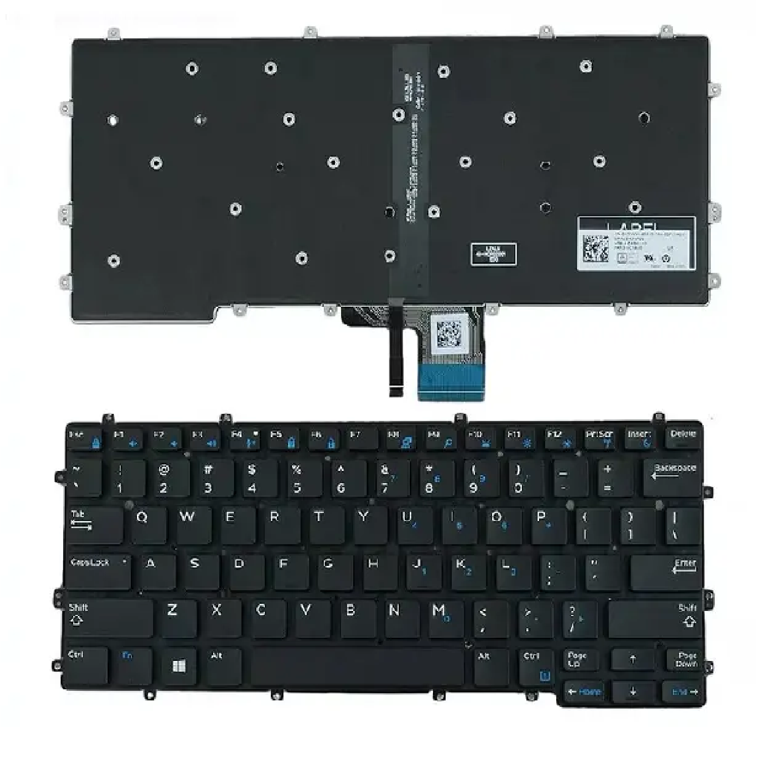 DELL Latitude 13 7370 Laptop Keyboard Backlit Black - Lappiekeyboards